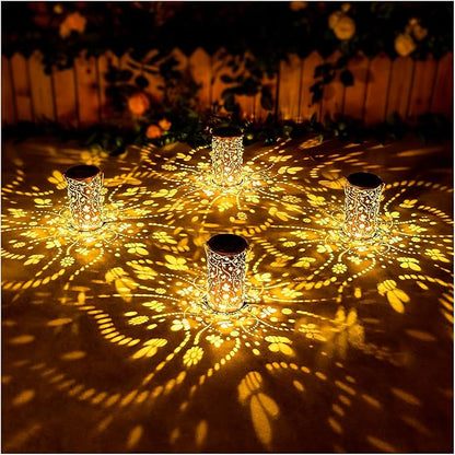2 Pack Bee Solar Lanterns Outdoor Waterproof Hanging Solar Lights Bee Gifts for Women Men Metal Decorative LED Bee Lanterns for Garden Decor,Yard,Patio,Lawn,Tabletop,Pathway,Landscape