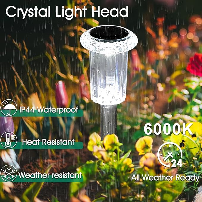 Solar Yard Path Lights 15-Pack, Waterproof