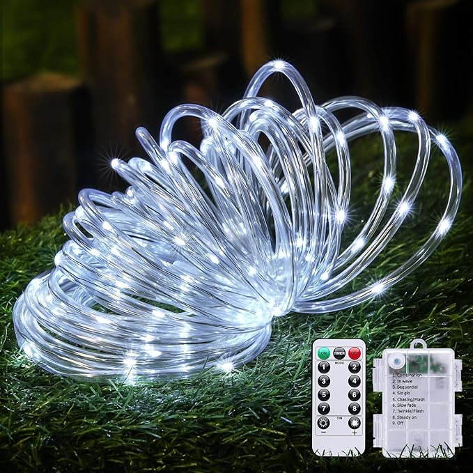 Remote Control Rope Lights, 33ft Color-Changing LED