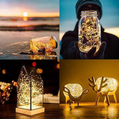 Christmas Yard String Lights 4-Pack, 10ft 30 LED Waterproof