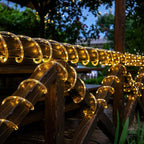 2-Pack Solar Rope Lights, 132ft LED Deck String