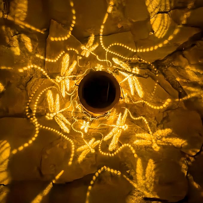 Dragonfly Solar Lanterns, Waterproof LED Backyard Lights