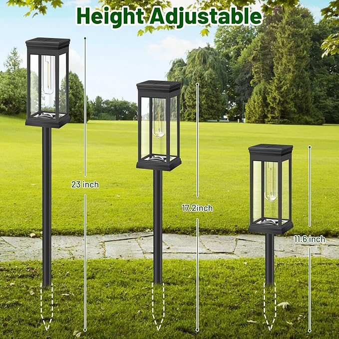 Warm White Solar Path Lights, Outdoor Walkway LED