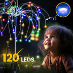 2-Pack Multicolor Solar Path Lights, Outdoor Driveway LED