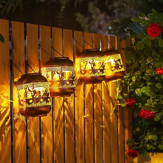 Backyard Solar Lanterns, Waterproof LED Yard Lights