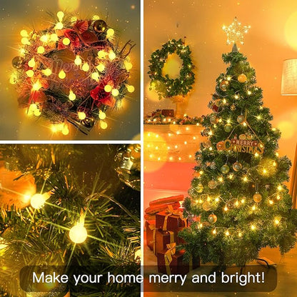 Christmas Backyard String Lights, 50 LED Waterproof