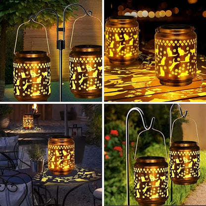 Cat Lover Gifts for Women,Mom,Grandma,Sister,Cat Solar Light , Gift Solar Lanterns for Mother Day Christmas Outdoor Waterproof Lights Led Mason Jar Hanging Lamps Decor for Garden Yard Patio