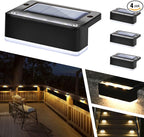 4-Pack Warm White Stair Solar Lights, Waterproof LED