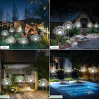 4-Pack Solar Pathway Lights, Waterproof LED Driveway Lights