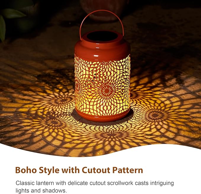 Charming Courtyard Solar Lanterns for Porch, Waterproof LED