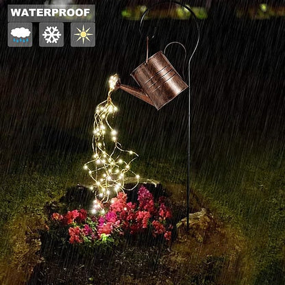 Solar Watering Can Lights Outdoor Garden Decor Metal Kettle Art Decorative Waterproof Hanging Light for Yard Lawn Patio Gardening Decorations