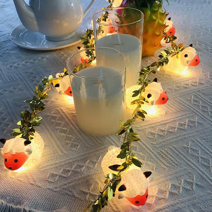 Gold String Lights for Porch, Waterproof LED