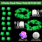 13ft Outdoor Edison String Lights, Weatherproof