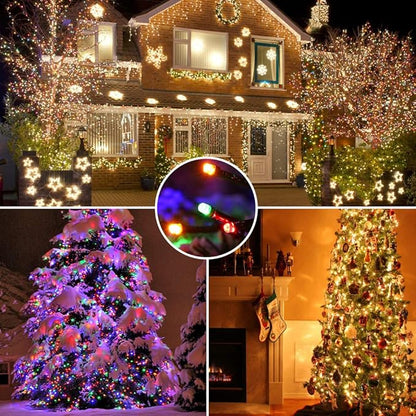 Christmas Patio String Lights 2-Pack, 67ft 200 LED Waterproof