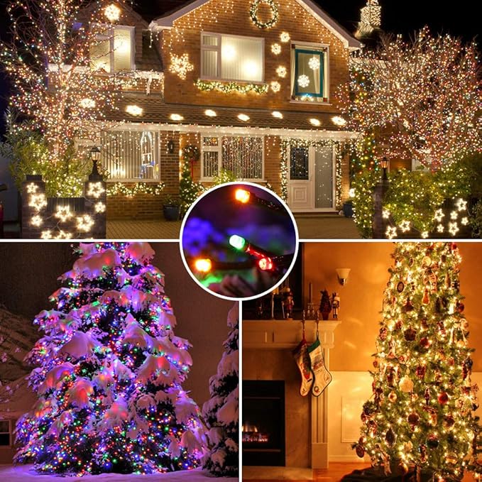 Christmas Fairy Lights, 67ft 200 LED Battery Twinkle Lights