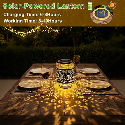 Solar Lantern Outdoor Waterproof,Hummingbird Garden Decor,Birthday Gifts for Women Mom Grandma,Metal Hanging Solar Lights Decorations Outside for Patio,Yard,Porch,Backyard,Lawn