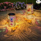Butterfly Solar Lantern Set 2-Pack, Elegant Garden Lighting