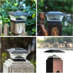 Warm White Patio Post Cap Lights, Solar LED