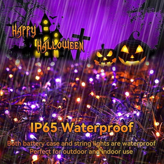 Christmas LED String Lights, Waterproof Timer Lights