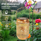 Classic Butterfly Solar Lanterns for Porch, Waterproof LED