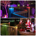 8-Pack Solar Post Cap Lights, Waterproof