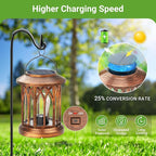 Courtyard Solar Lantern Set 6-Pack, Metal Garden Lighting