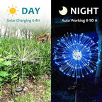 2-Pack Blue Solar Path Lights, Outdoor Garden LED