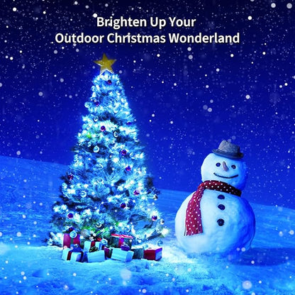 4-Pack 50 LED Christmas Twinkle Lights, 1ft Waterproof for Patio