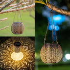 Backyard Solar Lantern Set 2-Pack, Elegant Yard Lighting