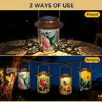 Hummingbird Solar Hanging Lanterns, Elegant Yard Decor