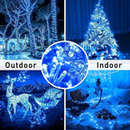 Christmas Porch String Lights, 33ft 100 LED Waterproof