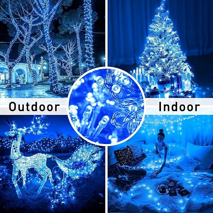 Christmas Porch String Lights, 33ft 100 LED Waterproof