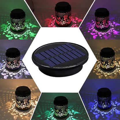 ZNYCYE Upgraded Replacement Solar Light Parts(Top Size 3.66 in, Bottom Size 2.76 in), 2 Pack 8 Colors Solar Replacement Top Parts Lantern Lids for Garden Patio Yard Outdoor Hanging Lanterns