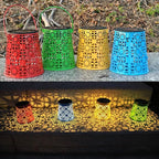 Garden Solar Lantern Set 4-Pack, Metal Garden Lighting