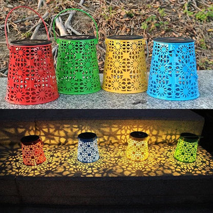 4pack Solar Lanterns Outdoor Waterproof Hanging Lights Gifts for Women Metal Small Decorative LED Lanterns for Yard, Patio, Lawn, Tabletop, Pathway, Landscape, Garden Decor