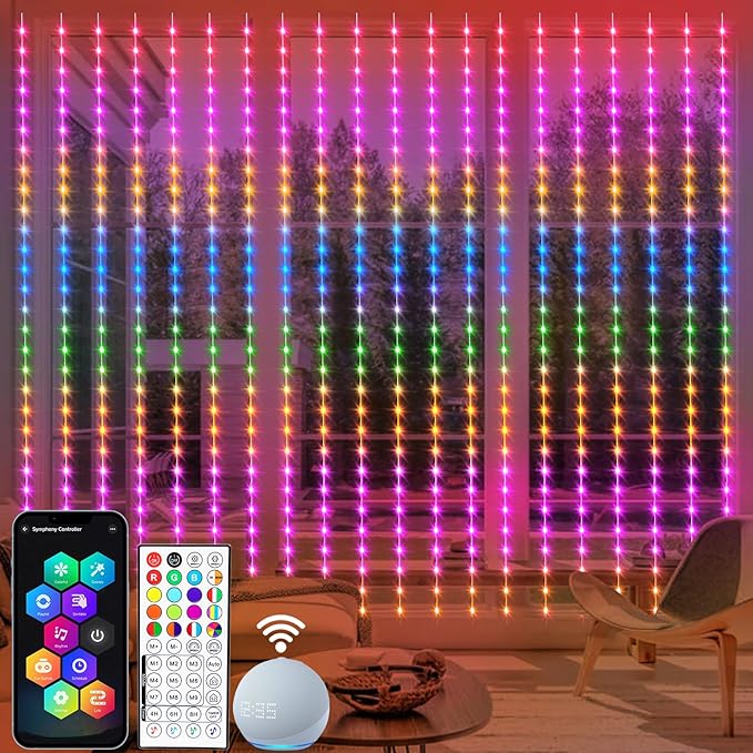 20ft RGB String Lights for Porch, Waterproof LED
