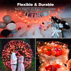 Christmas Backyard String Lights 20-Pack, 7ft 20 LED Waterproof