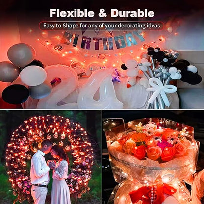 Christmas Backyard String Lights 20-Pack, 7ft 20 LED Waterproof