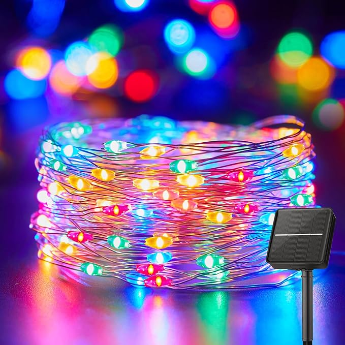 100 LED Christmas Twinkle Lights, 33ft Waterproof for Backyard