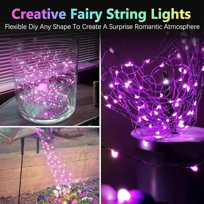 Christmas Patio String Lights 2-Pack, 100 LED Waterproof