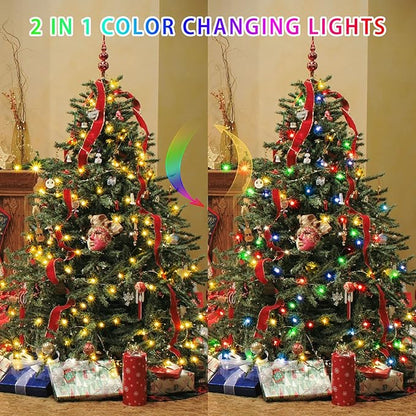 Christmas Fairy Lights 2-Pack, 66ft 200 LED Battery Twinkle Lights