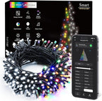 200 LED Christmas Twinkle Lights, 66ft Waterproof for Porch