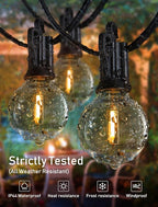 80ft Outdoor Edison String Lights, Weatherproof