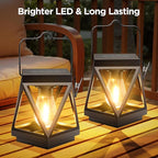 Solar Backyard Lanterns 4-Pack, Porch Hanging LED Decor
