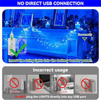 Christmas Yard String Lights, 16ft 50 LED Waterproof