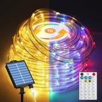 Waterproof Solar Rope Lights 66ft, Patio LED String