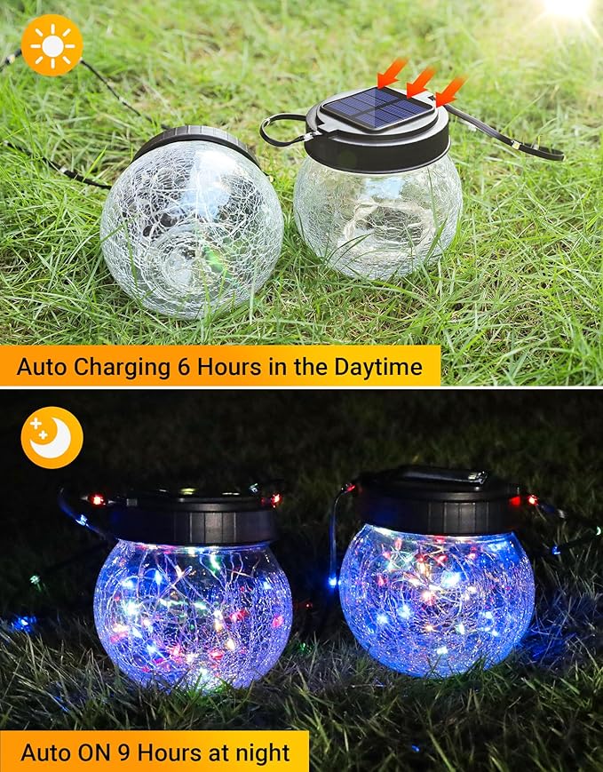 Globe Solar Hanging Lanterns, Decorative Porch Decor