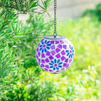 Mosaic Solar Hanging Lanterns, Classic Garden Decor