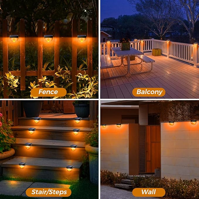 8-Pack Solar Dock Lights, Outdoor LED