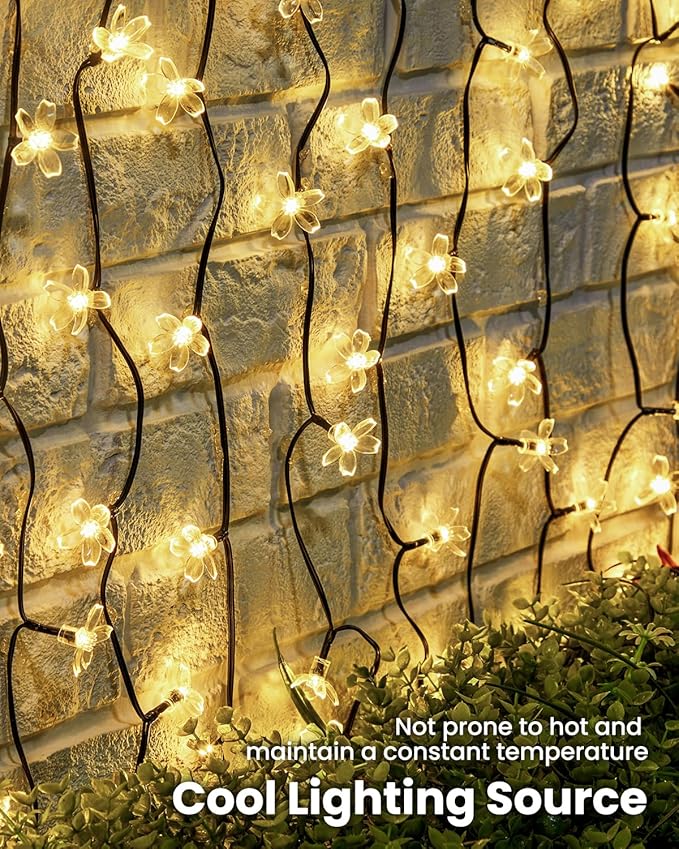 Christmas Patio String Lights 2-Pack, 52ft 120 LED Waterproof